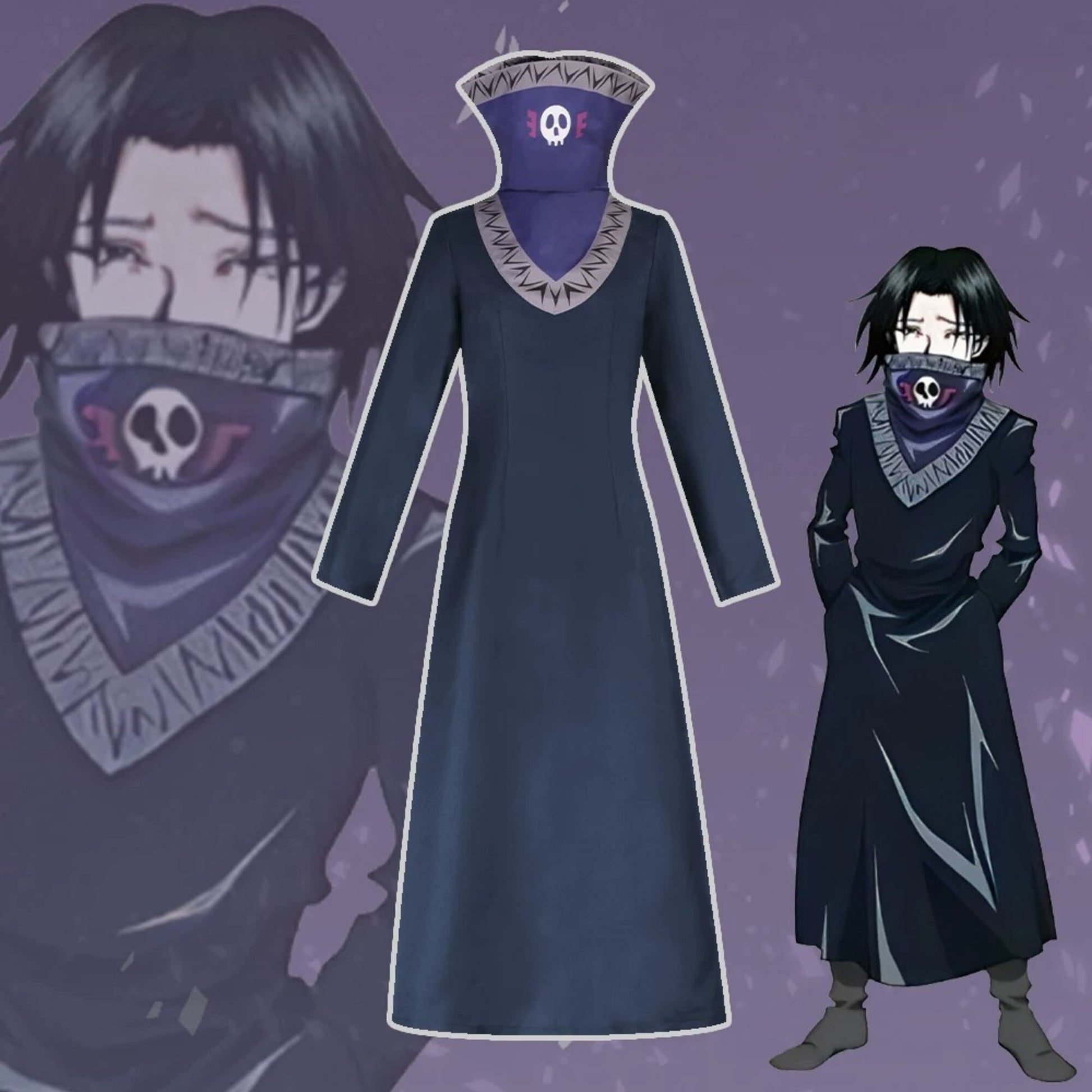 Feitan Portor Hunter x Hunter Cosplay Costume Phantom Troupe Anime Role Play Outfit for Halloween, Conventions & Events – QL008 party X party