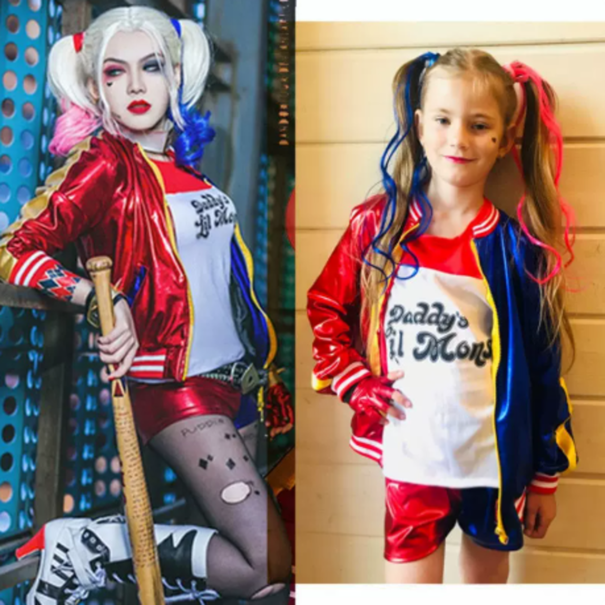 Girls Harley Quinn Cosplay Costume Full Set – Suicide Squad Movie Inspired Kids Performance & Dress-Up Outfit | DC219 party X party