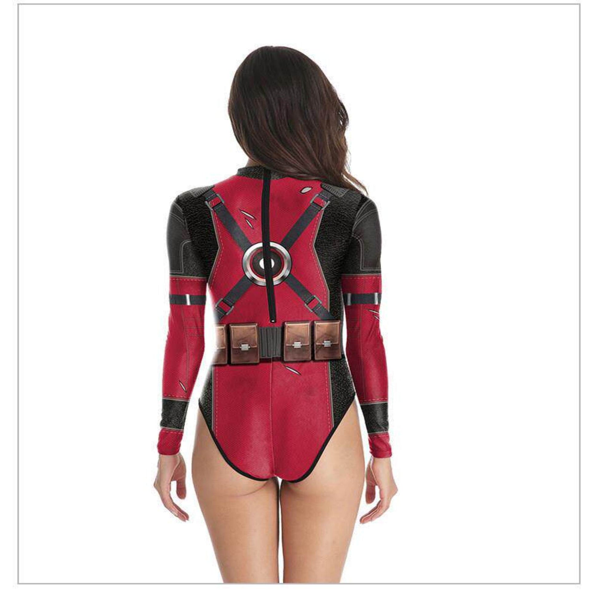 Deadpool Women’s Cosplay Bodysuit – Marvel Superhero Performance Costume | MTJ315 party X party