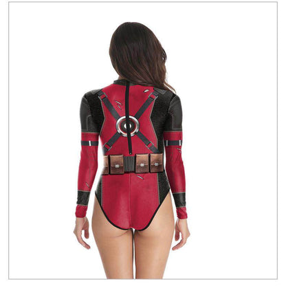 Deadpool Women’s Cosplay Bodysuit – Marvel Superhero Performance Costume | MTJ315 party X party
