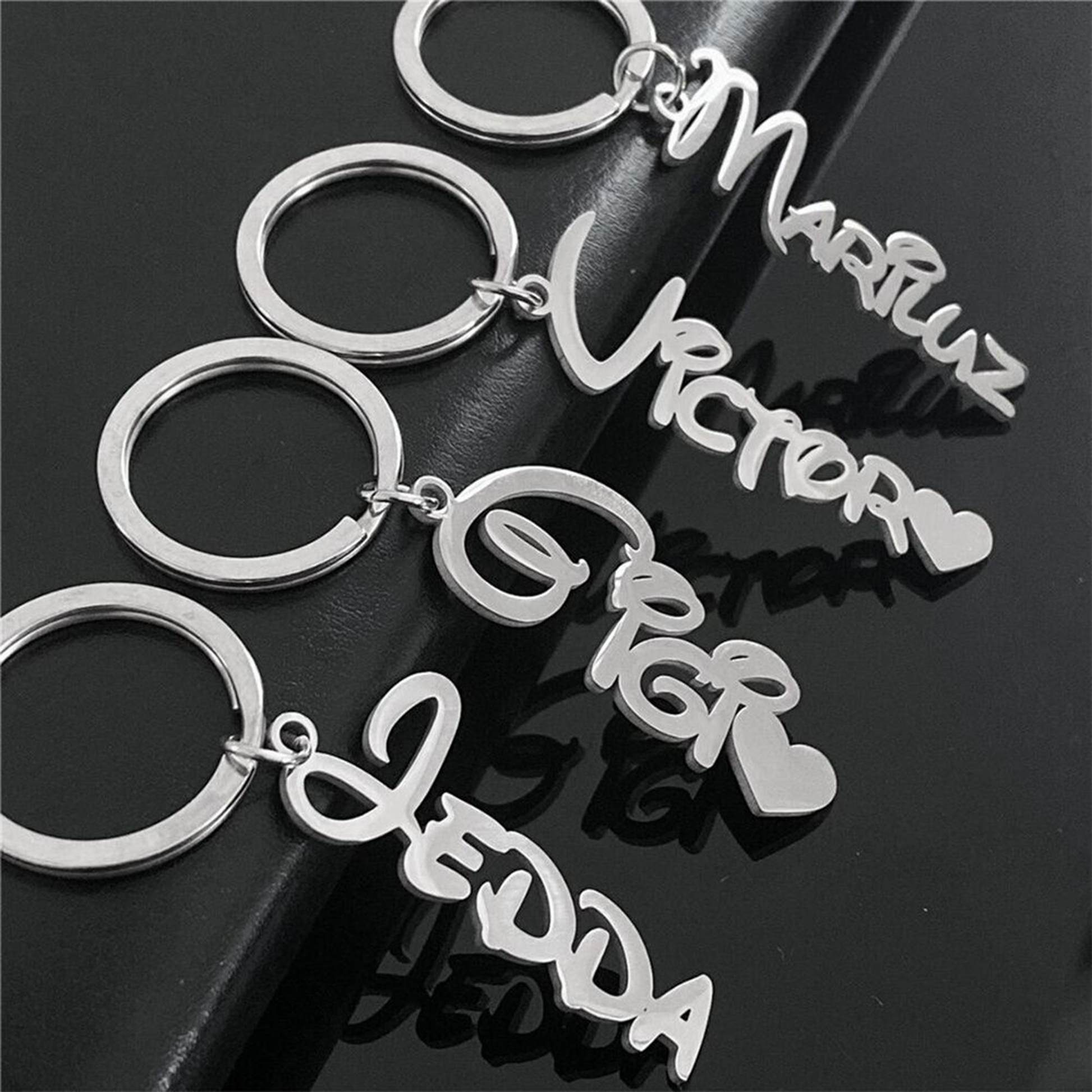 Custom Keychain, DIY Name, Letter, or Phrase, Simple Couple's Gift (Ready for Immediate Use/Anytime) party X party