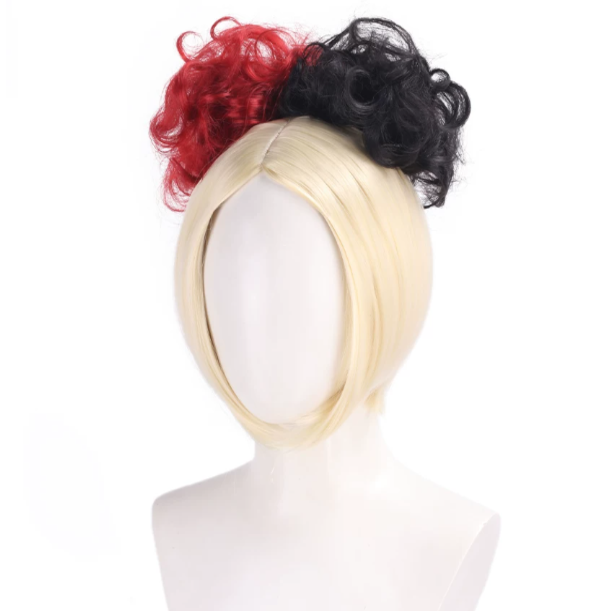 Harley Quinn Suicide Squad Cosplay Wig – Short Black & Red Pigtail Style | DC214 party X party