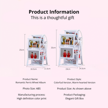 Creative Ferris Wheel Photo Frame — Custom Wedding, Desktop Album, or Children’s Memory Gift.