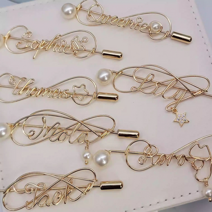 Custom Pearl Rose Flower Brooch, Original Designer Style "Little Chanel" Style Gift party X party