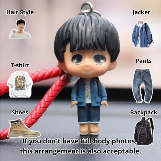 Creative DIY Handmade Gift — Custom Cartoon Keychain for Girlfriend, 520 Valentine’s Day or Birthday Present.