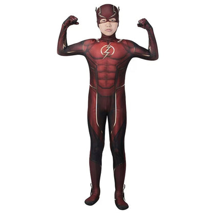 The Flash Injustice 2 The Flash Full Set Cosplay Costume with Helmet Movie-Style Tight Jumpsuit Outfit for Halloween & Comic Con – DC306 party X party