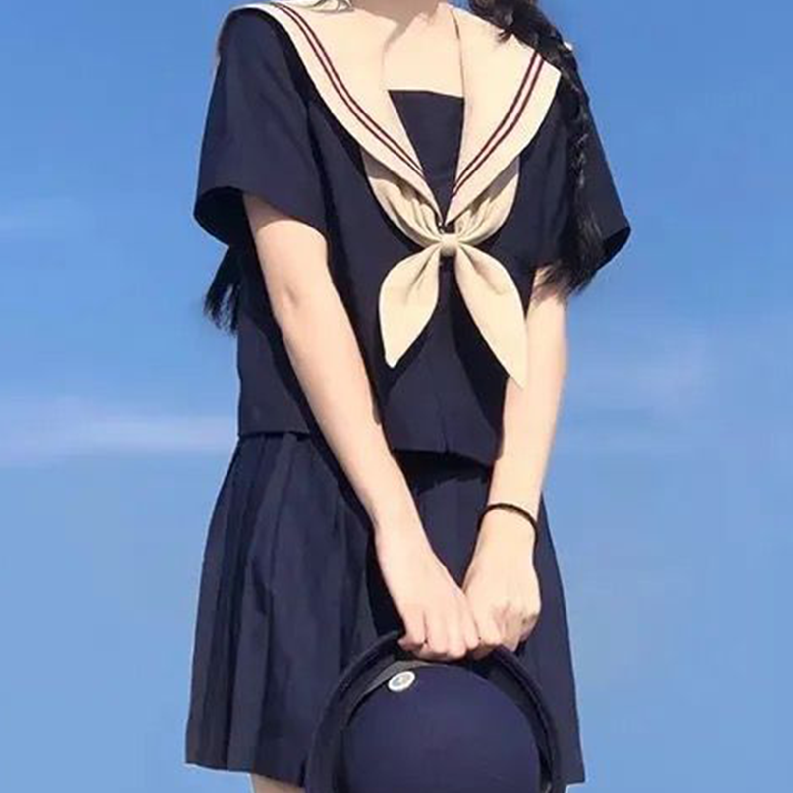 Official Style Japanese Sailor Uniform | Women’s Original JK Academy Set - Classic Summer Basic Short-Sleeve Outfit C025 party X party