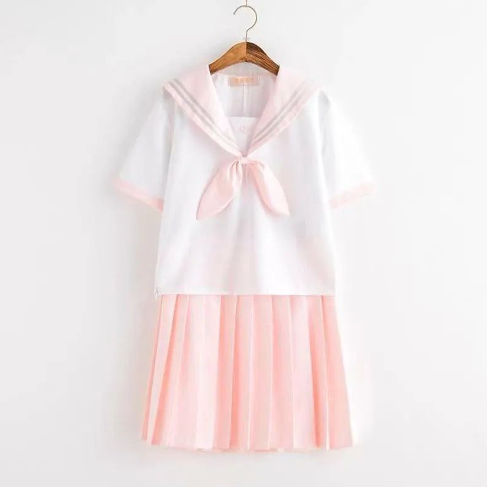 Kansai Style Sailor Uniform Set | Two-Line Mint Pink Soft-Girl JK Outfit | Japanese Academy Performance Uniform C023 party X party