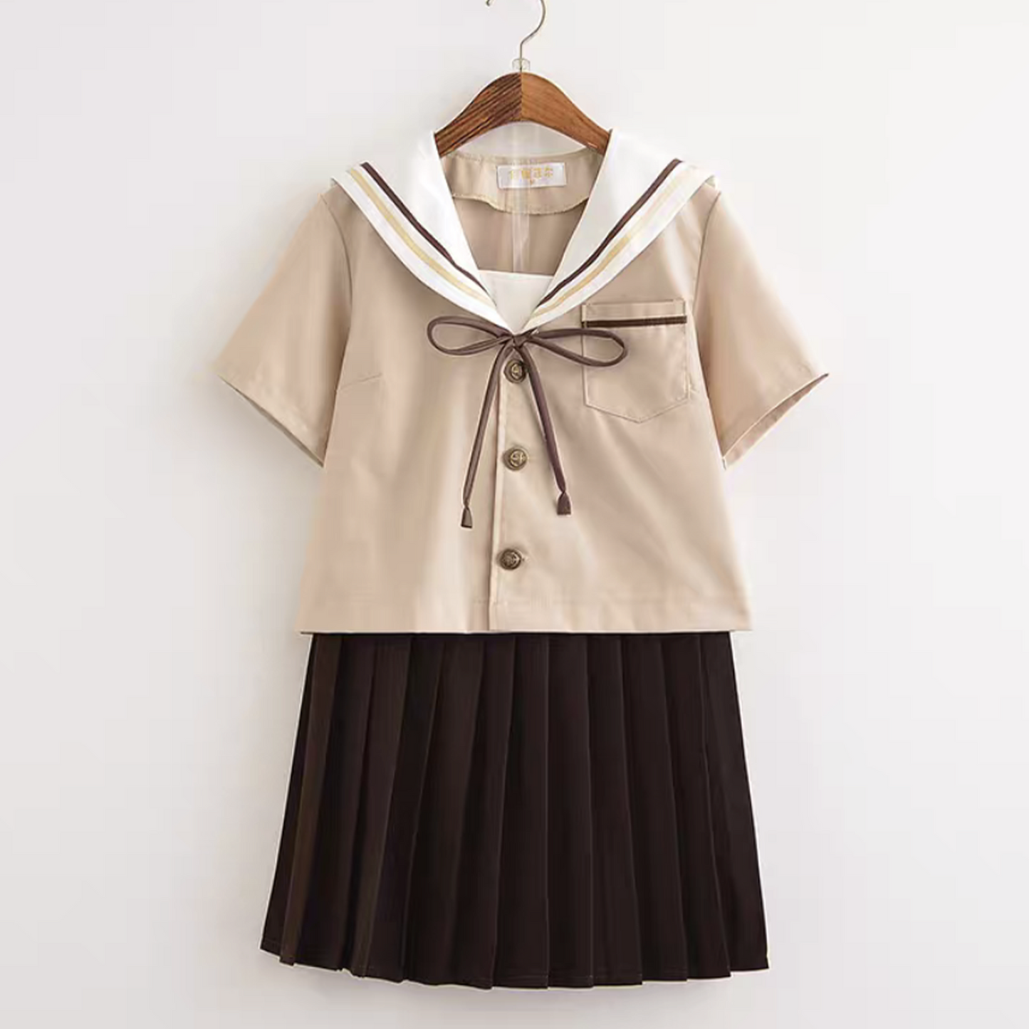 Authentic Japanese Sailor Suit | Short-Sleeve JK School Uniform for Women | Summer Soft-Girl Pleated Skirt Set C029 party X party