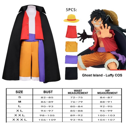 One Piece – Monkey D. Luffy Onigashima Straw Hat Cosplay Anime Main Character Costume 0003 party X party