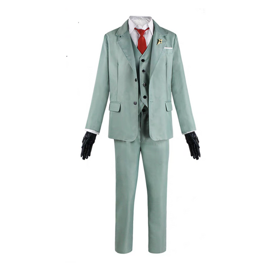 Spy x Family Loid Forger Cosplay Suit – Cyan Outfit with Coat, Vest & Accessories SF003 party X party