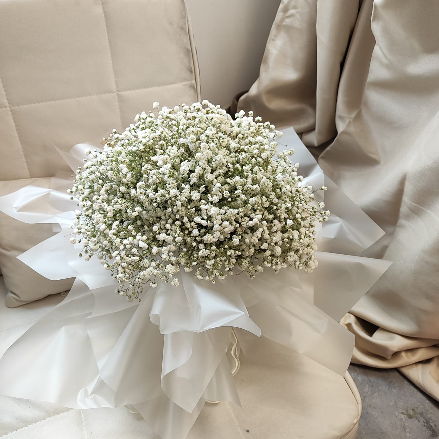 Gypsophila Bouquet "Purity and Innocence"-Wounding Bouquet-Blessing Gift-F-400