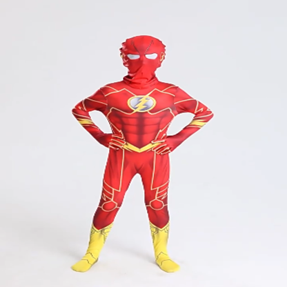 The Flash Season 5 Cosplay Costume Bodysuit with Mask Youth to Adult Superhero Jumpsuit Halloween Outfit – DC303 party X party
