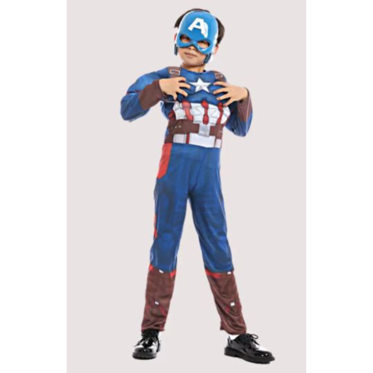 Captain America Kids Costume Set – Marvel Avengers Hero Cosplay Outfit with Shield & Mask for Boys Halloween | MTJ202 party X party