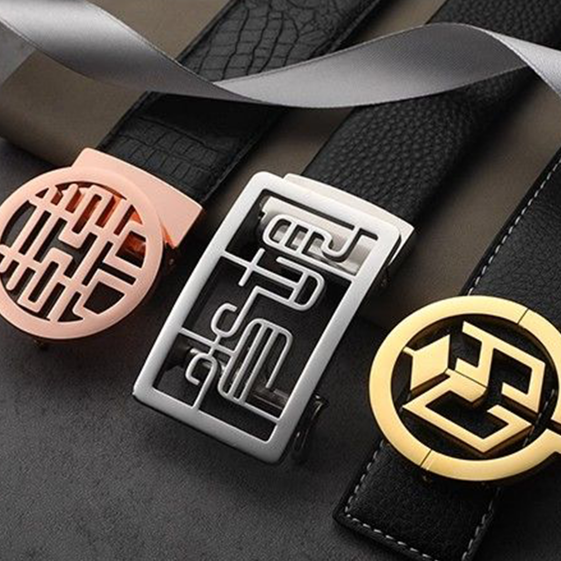 Custom Belt Buckle (Automatic or Pin Buckle Head), Company LOGO, Name DIY, High-End Gift party X party