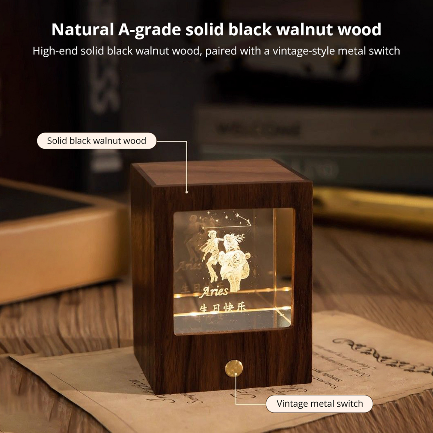 Zodiac Crystal Ambient Night Light