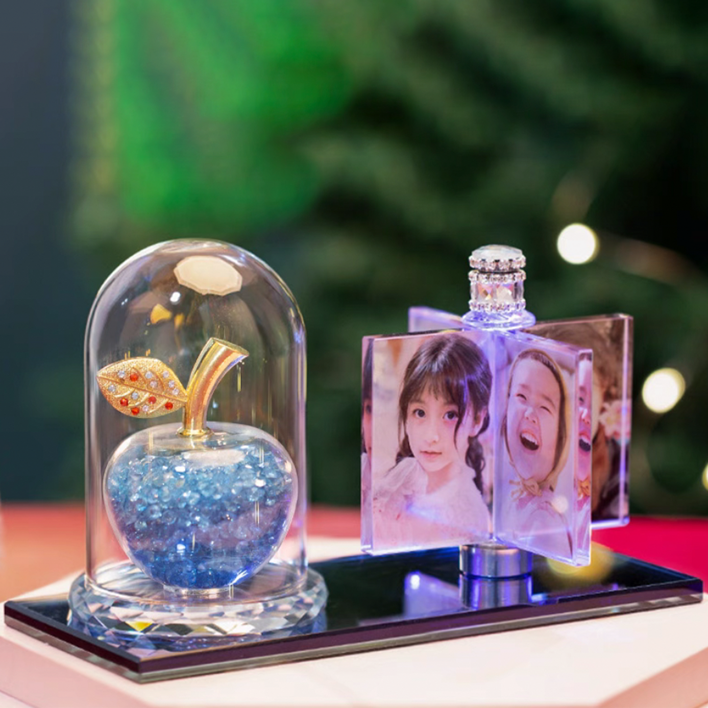 Custom Photo Crystal Lamp | Personalized Glowing Picture Frame | Unique Tabletop Wedding or Anniversary Gift | Creative DIY Light Display