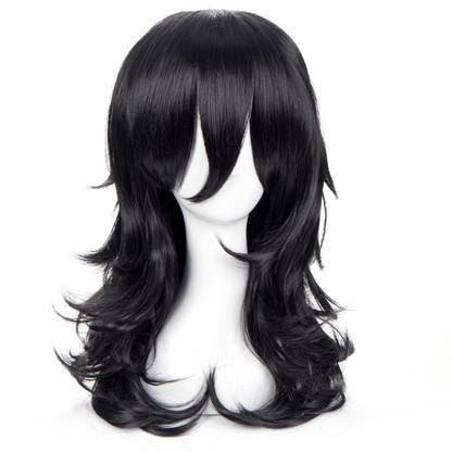 Shota Aizawa Cosplay Wig – My Hero Academia Black Curly 45cm Anime Wig | UA011