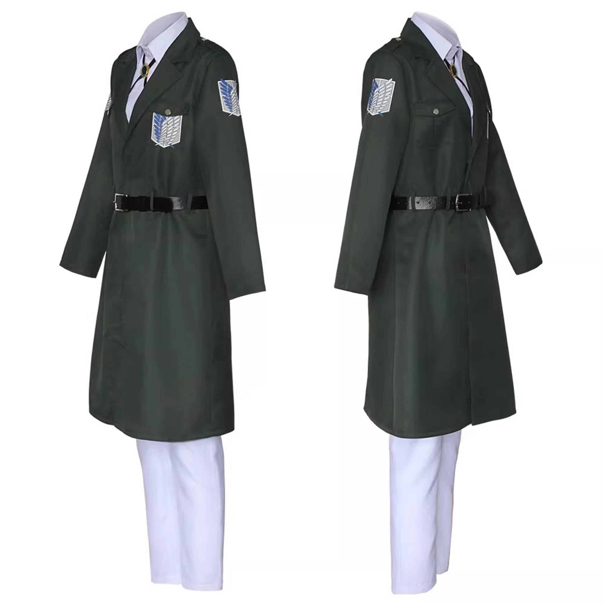 Marley Officer Survey Corps Mid-Length Trench Coat Cosplay Jacket Anime Uniform – AOT010 party X party
