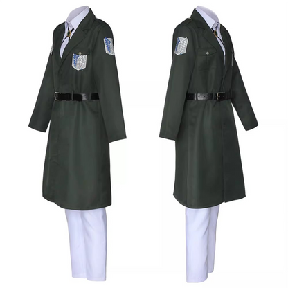 Marley Officer Survey Corps Mid-Length Trench Coat Cosplay Jacket Anime Uniform – AOT010 party X party