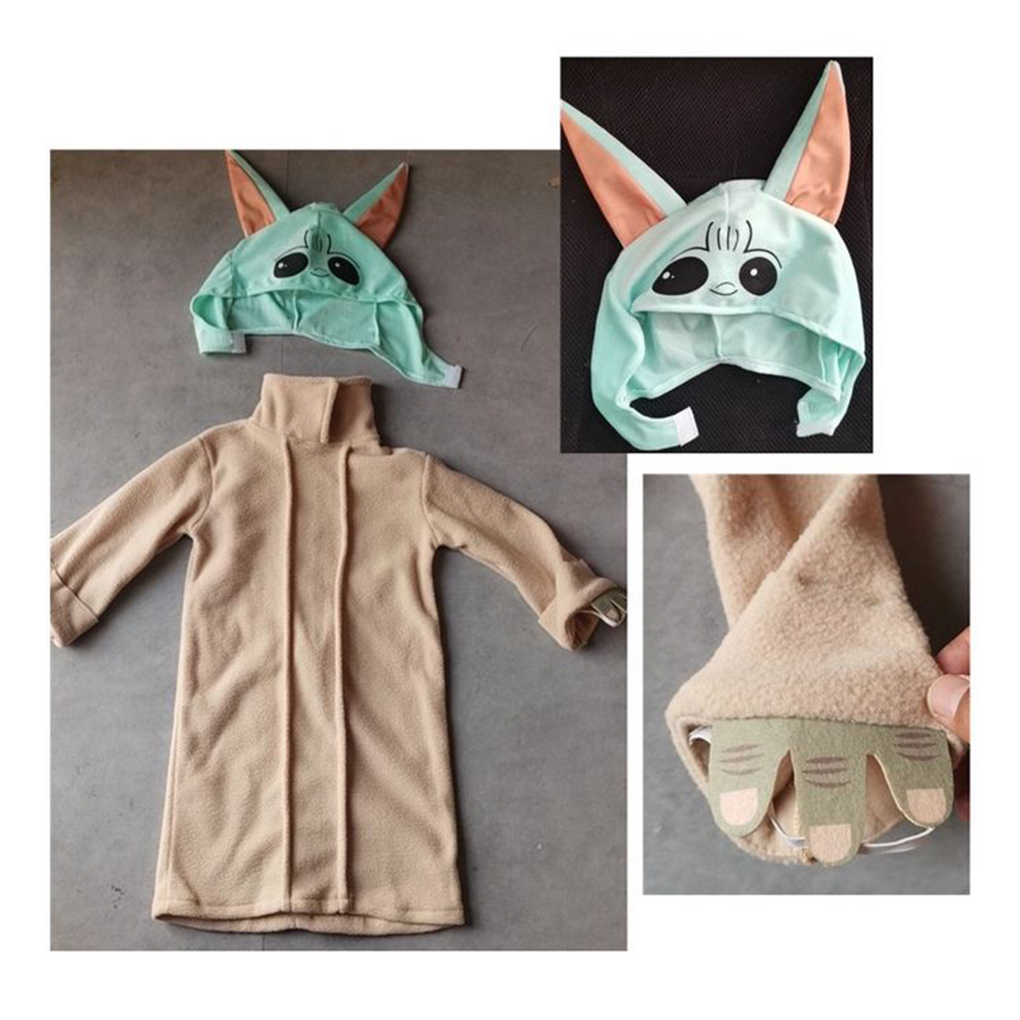 Halloween Star Wars Baby Yoda Children's Costume for Performance/Dress-up party X party