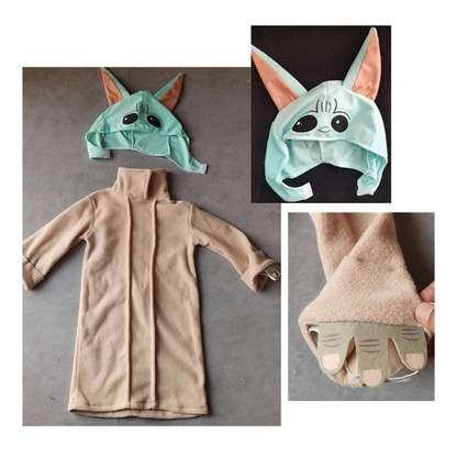 Halloween Star Wars Baby Yoda Children's Costume for Performance/Dress-up party X party