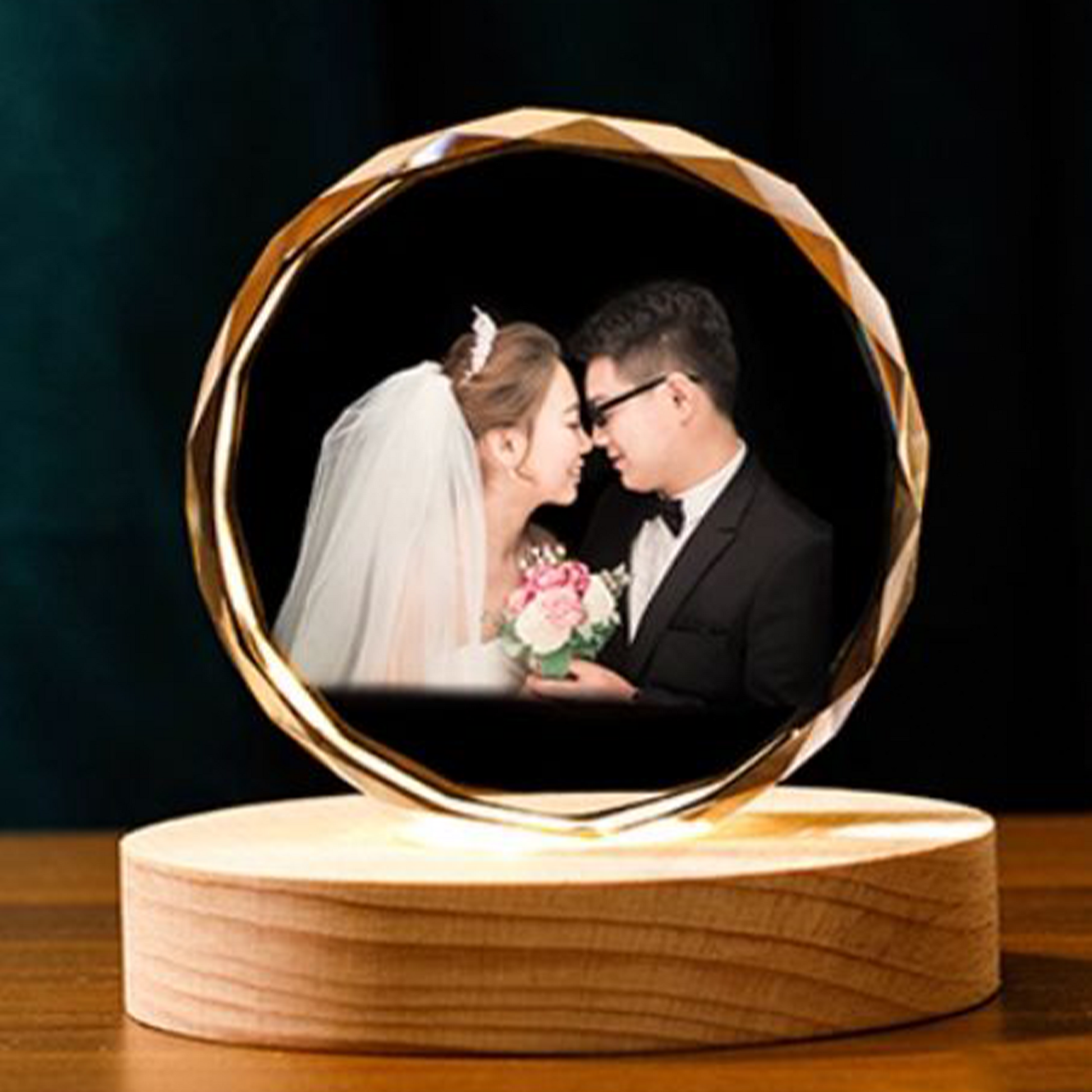 Custom Photo Crystal Ball, Couple's Anniversary Commemorative Gift, Creative Music Box Night Light Ornament party X party