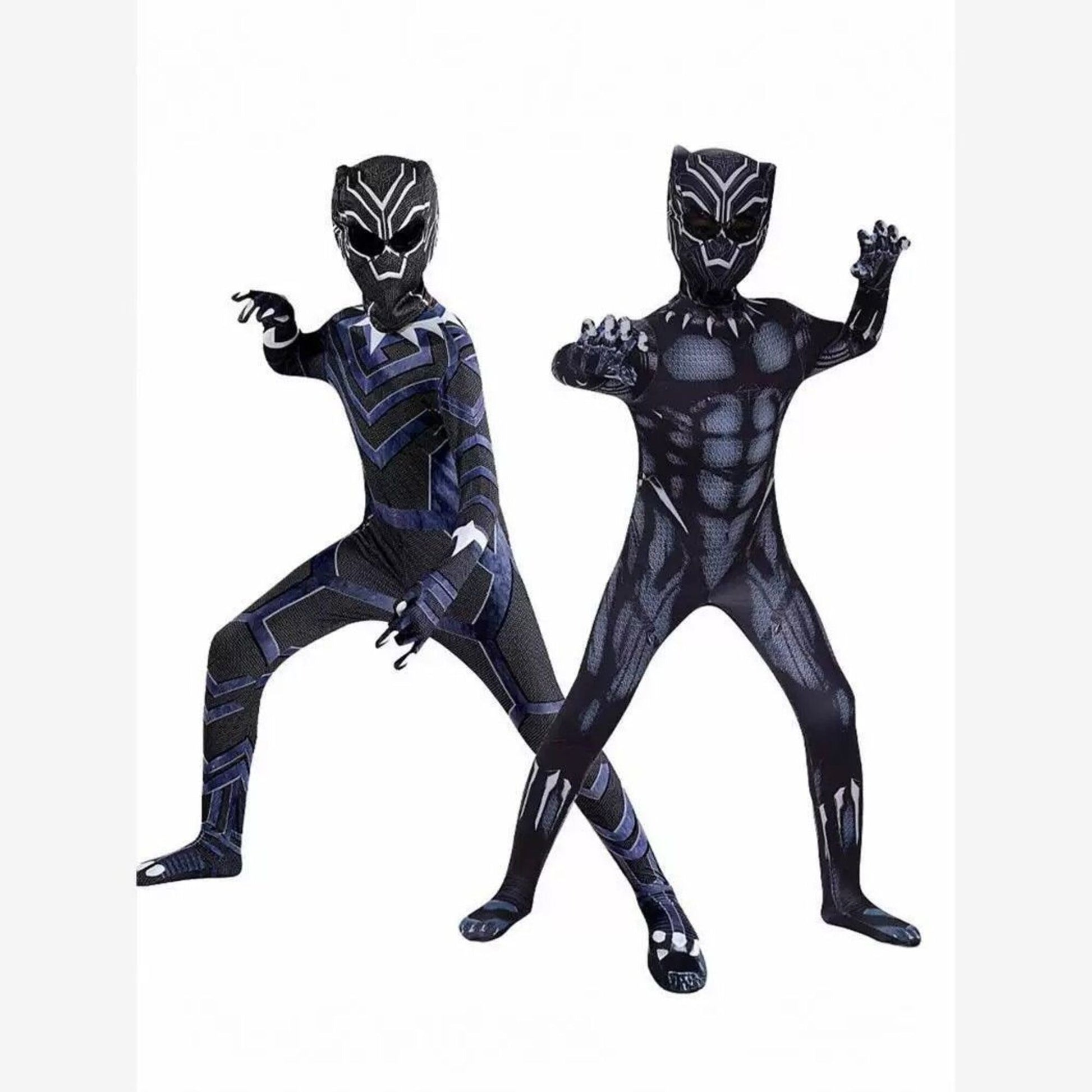 Black Panther Kids Battle Suit Costume – Marvel Avengers Hero Cosplay Outfit for Boys Halloween Party | MTJ210 party X party