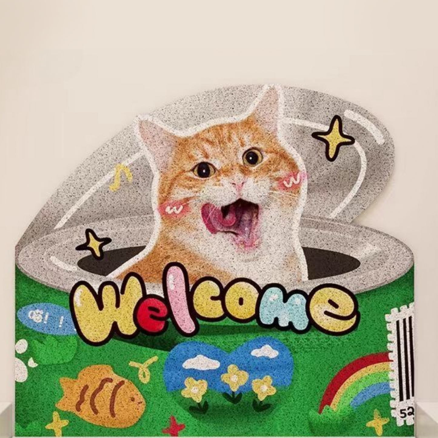 Custom Pet Anti-Slip Mat for Entry Door, Cartoon Home Floor Entrance/Foyer Mat party X party