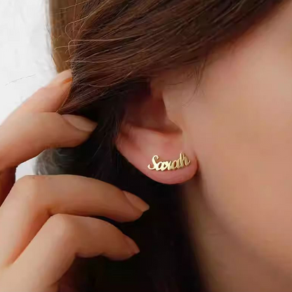 DIY Custom Name Earrings, Made to Order with English Letters, Logo, or Pattern Earring Accessories party X party