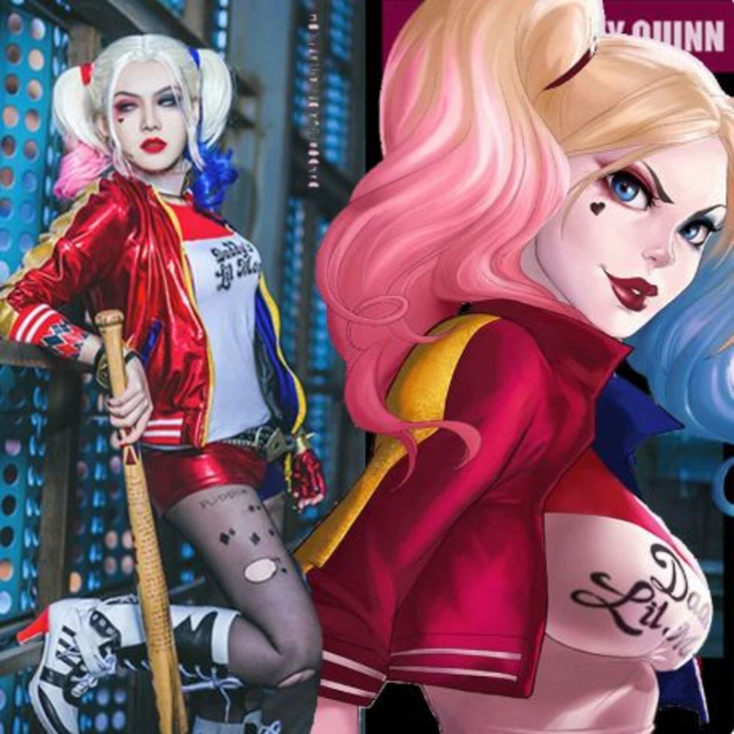 Harley Quinn Cosplay Costume T-Shirt – Suicide Squad (2016) Movie | DC203 party X party