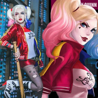 Harley Quinn Cosplay Costume T-Shirt – Suicide Squad (2016) Movie | DC203 party X party