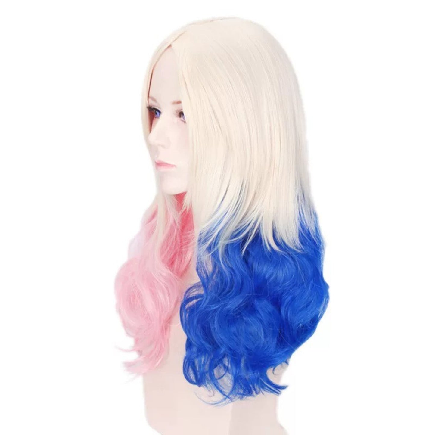 Harley Quinn Suicide Squad (2016) Cosplay Wig – Blue & Pink Harajuku Style – DC216 party X party