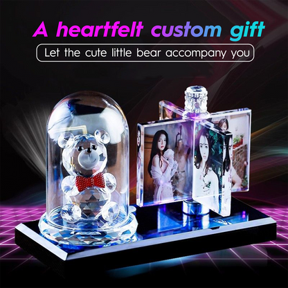 Personalized Crystal Photo Music Box with Windmill Light – Creative Birthday Gift for Girls, Boys, Girlfriend or Best Friend