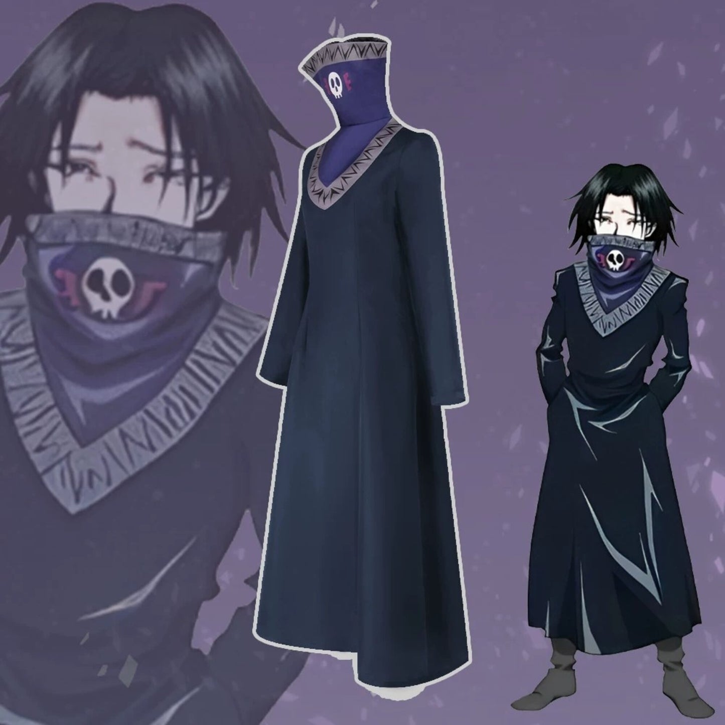 Feitan Portor Hunter x Hunter Cosplay Costume Phantom Troupe Anime Role Play Outfit for Halloween, Conventions & Events – QL008 party X party