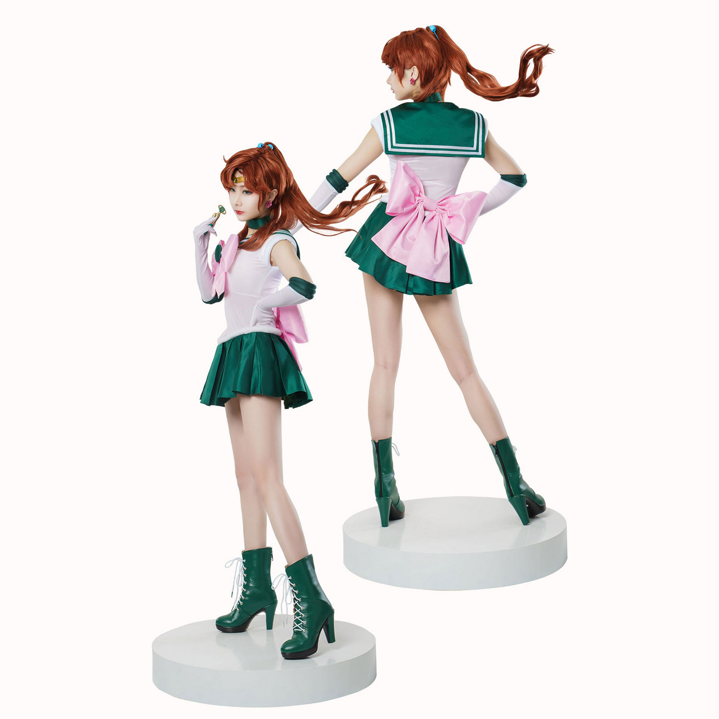 Sailor Moon Makoto Kino Cosplay Costume Full Set – Jupiter Green Dress SM007 party X party