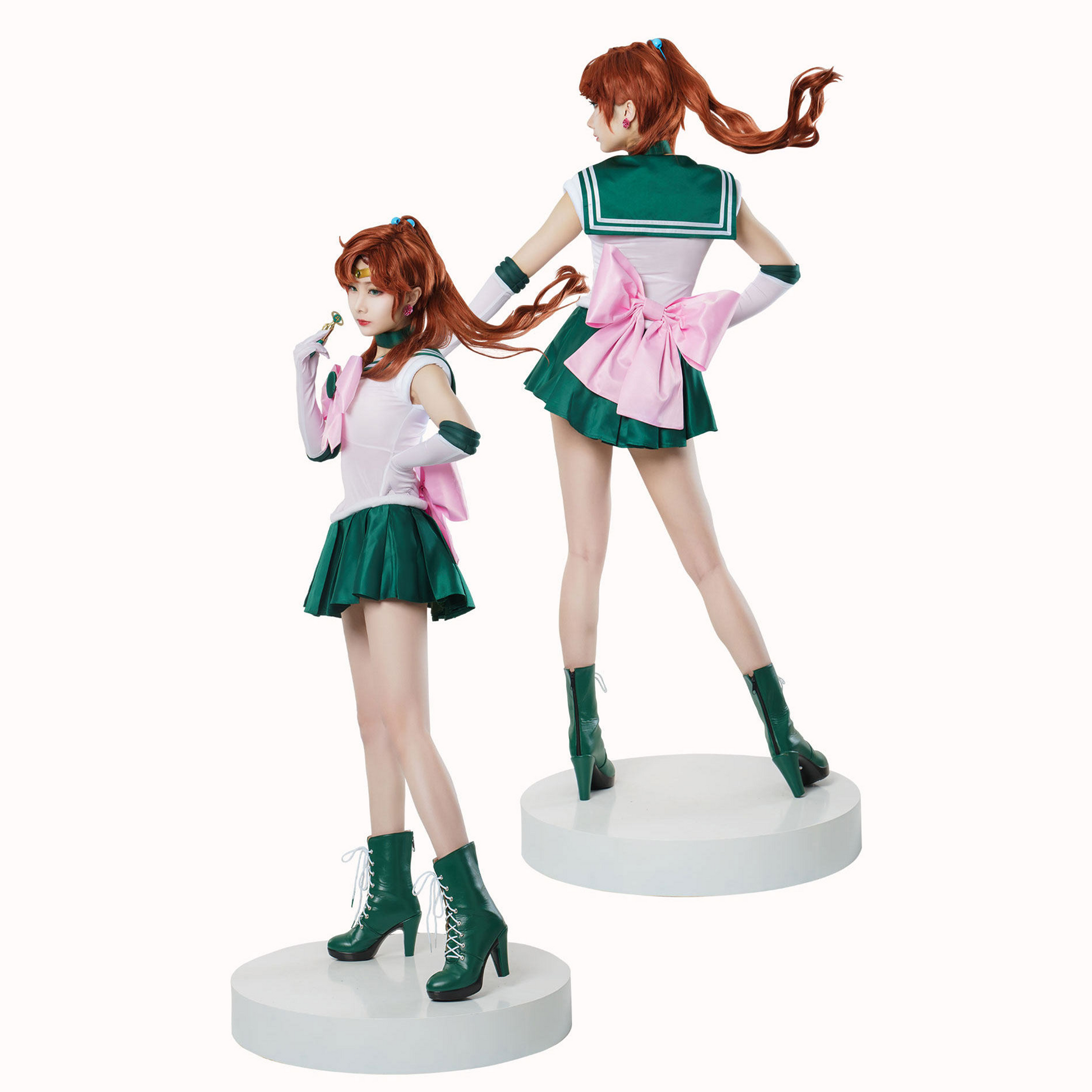 Sailor Moon Makoto Kino Cosplay Costume Full Set – Jupiter Green Dress SM007 party X party