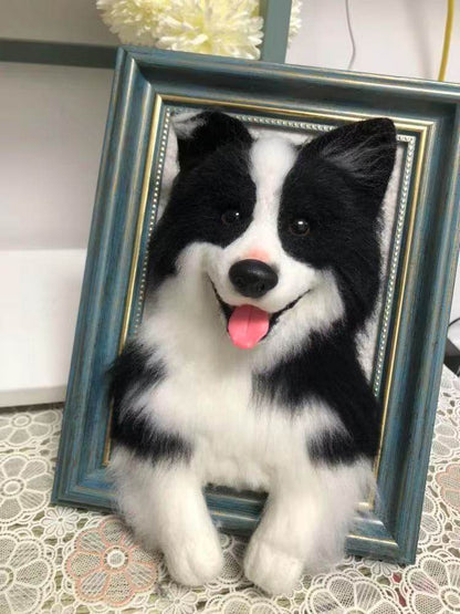 Dog pet photo frame-customized according to your image-wool felt handmade simulation photo frame – CW02