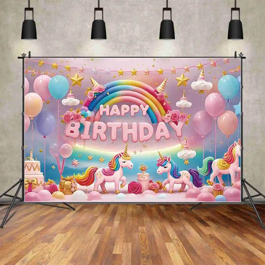 Custom Birthday Backdrop–TB-047 - party X party