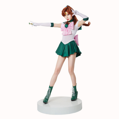 Sailor Moon Makoto Kino Cosplay Costume Full Set – Jupiter Green Dress SM007 party X party