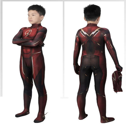 The Flash Injustice 2 The Flash Full Set Cosplay Costume with Helmet Movie-Style Tight Jumpsuit Outfit for Halloween & Comic Con – DC306 party X party
