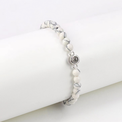 Couple Bracelets — red string for women, wristband for men, projection stone design, perfect Valentine’s Day gift.