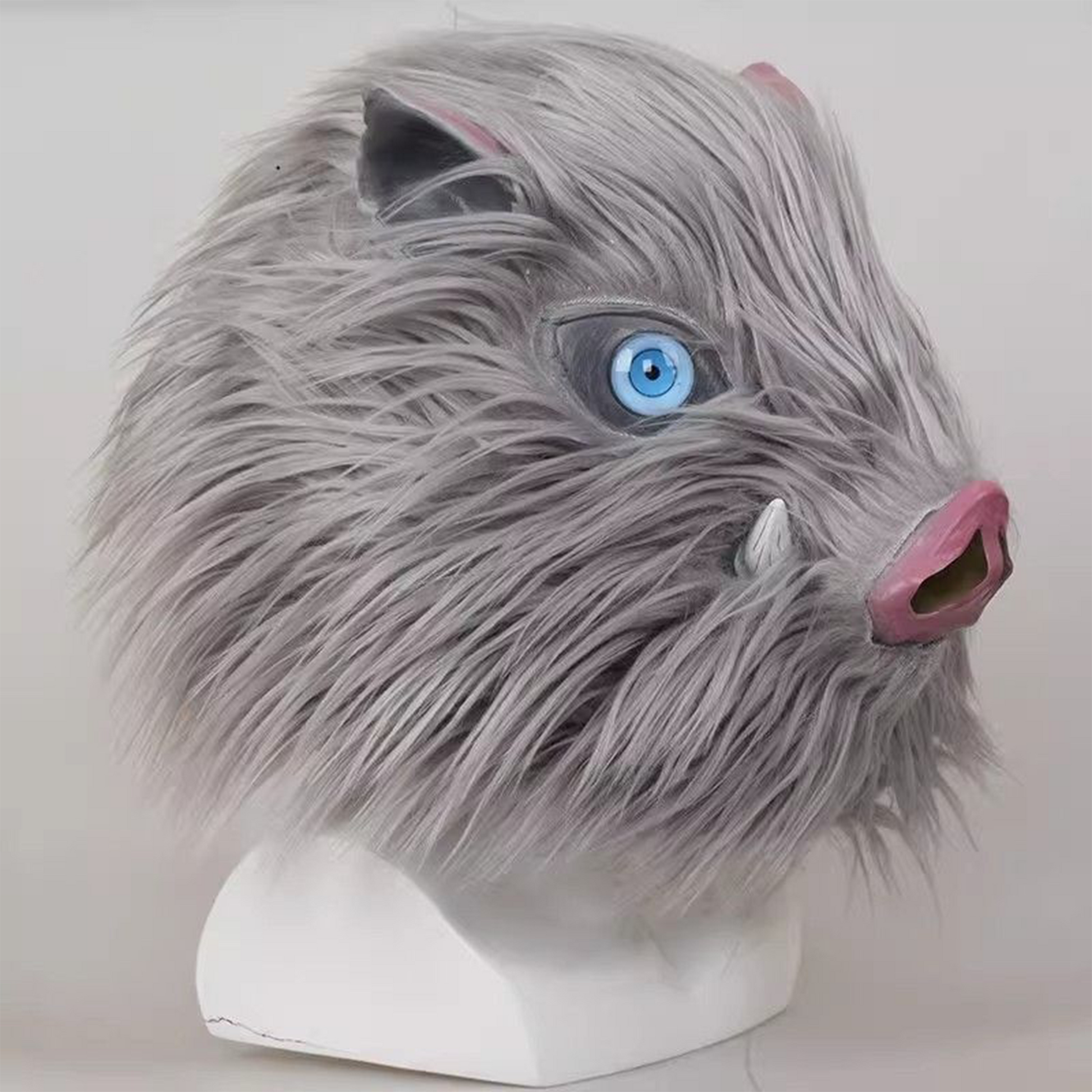 Demon Slayer Inosuke Cosplay Set – Boar Head Plush Mask Halloween Costume G008 party X party