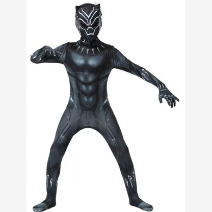 Black Panther Kids Battle Suit Costume – Marvel Avengers Hero Cosplay Outfit for Boys Halloween Party | MTJ210 party X party
