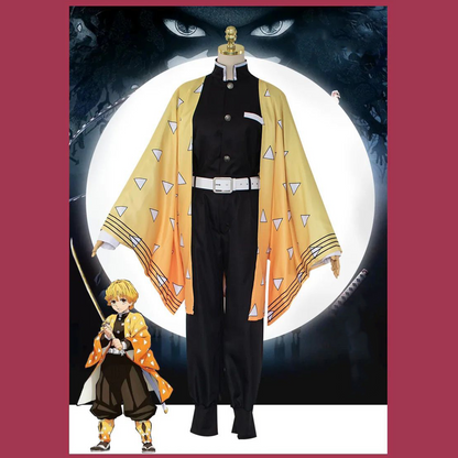 Demon Slayer Cosplay Costume Zenitsu Agatsuma Cosplay Costume G007 party X party