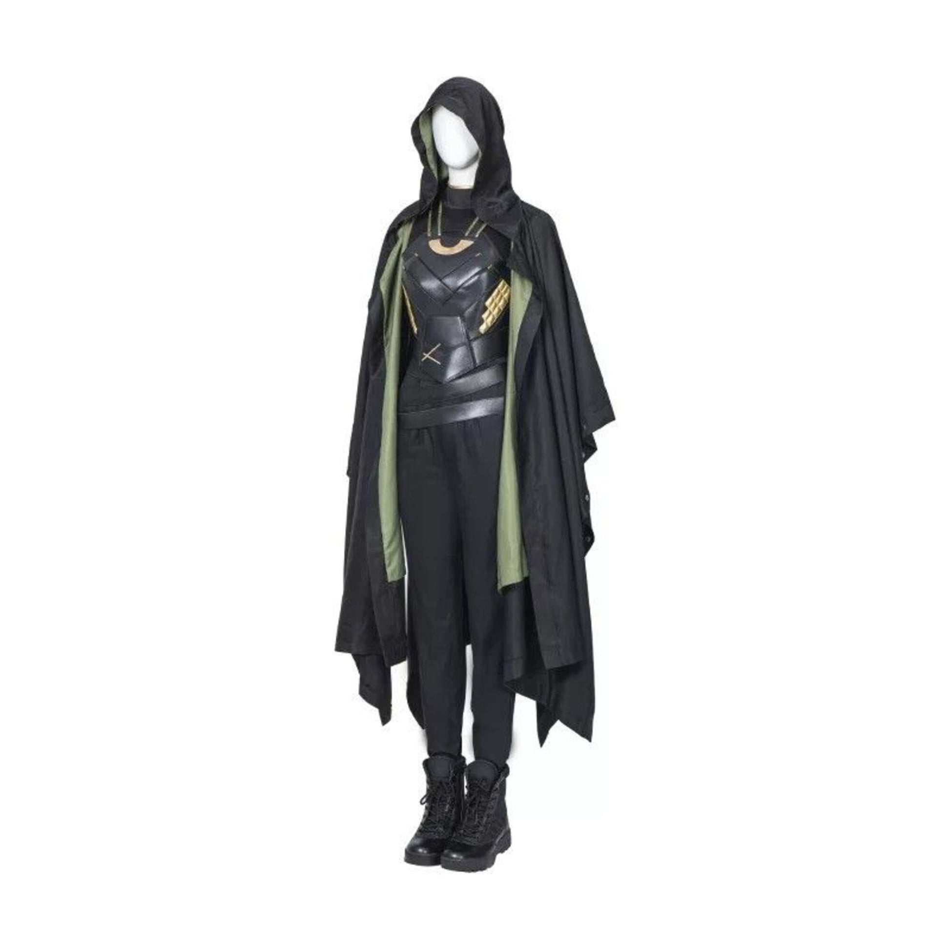 Female Loki Upgraded Cosplay Costume Set – Helmet, Vest, Cape, Gloves & Belt Full Outfit | MTJ317 party X party