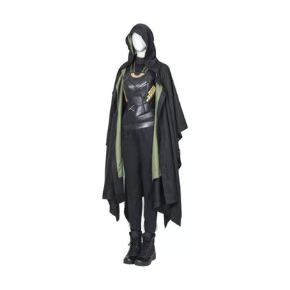 Female Loki Upgraded Cosplay Costume Set – Helmet, Vest, Cape, Gloves & Belt Full Outfit | MTJ317 party X party