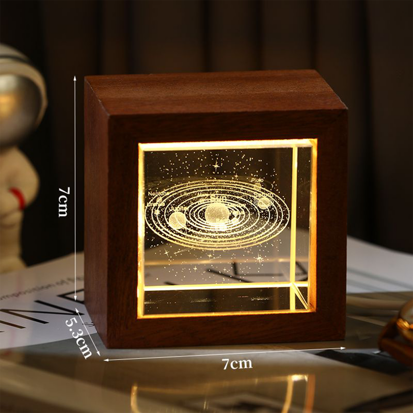 Official Inspired The Little Prince Crystal Night Light | Dreamy Bedroom Decoration & Tabletop Ornament | Meaningful Birthday Gift for Girls & Women