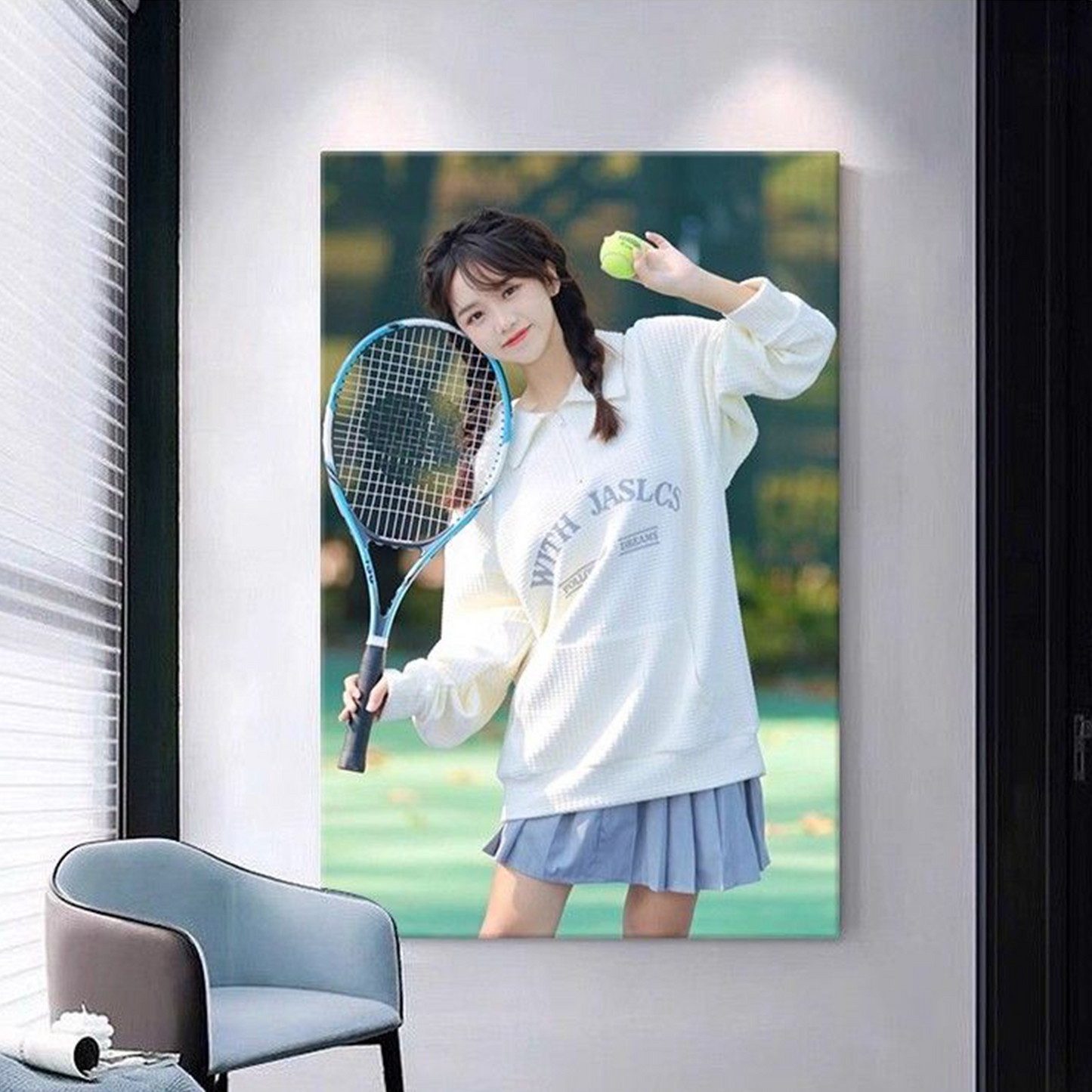 Custom Photo Canvas Wall Art – Premium Giclée Print for Wedding & Baby Portraits | Personalized Gallery Wrap (3cm Solid Wood Frame)