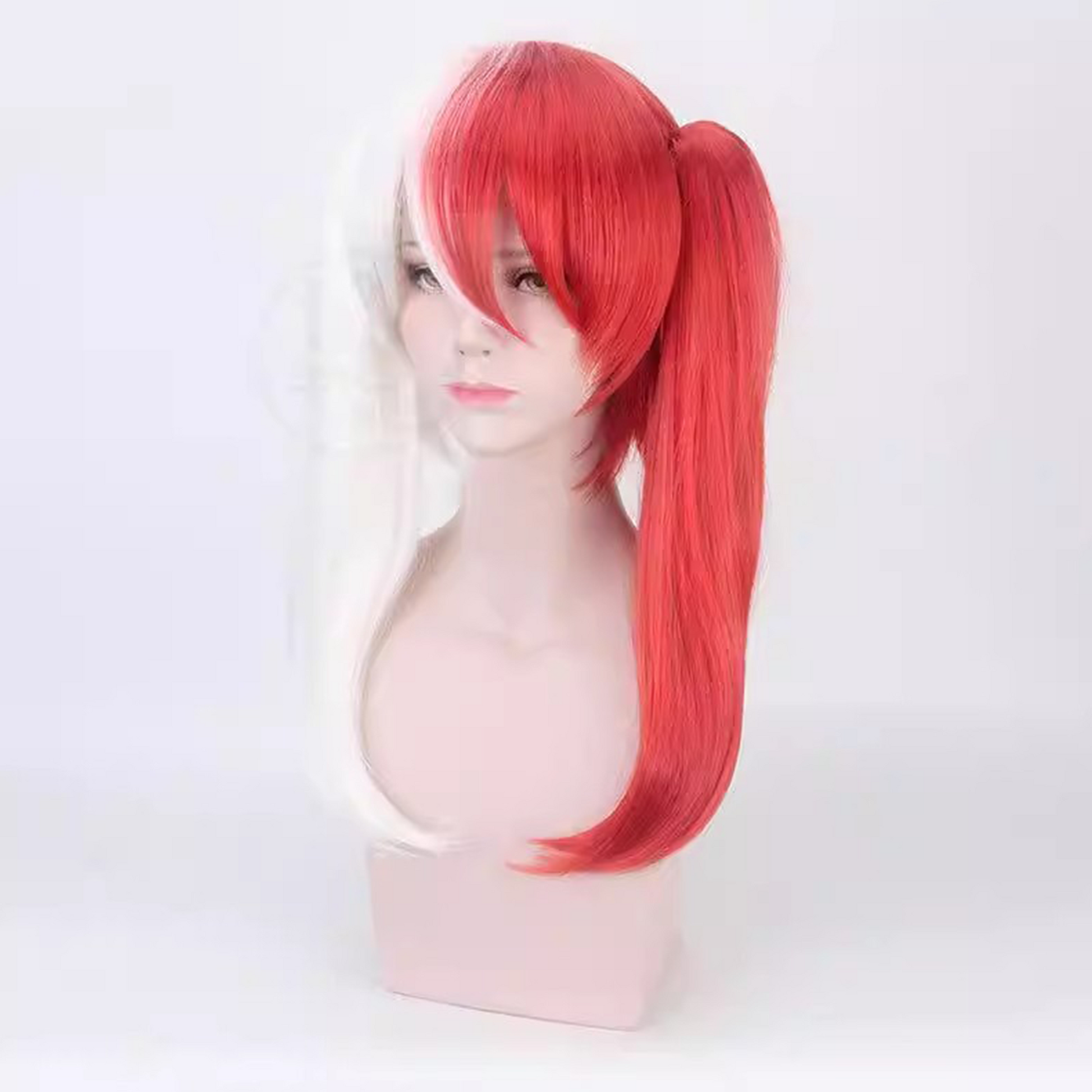 Shoto Todoroki Genderbend Cosplay Wig – My Hero Academia Realistic Red White Anime Hair Wig | UA013